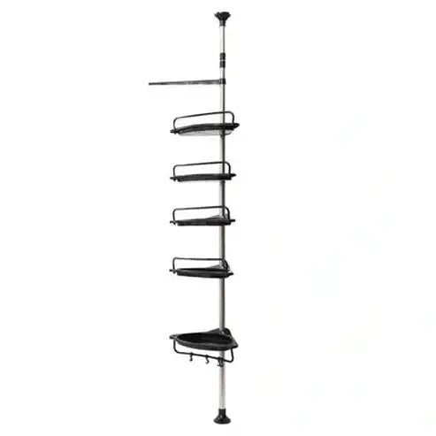 Shower Corner Adjustable Shelves with Tension Pole