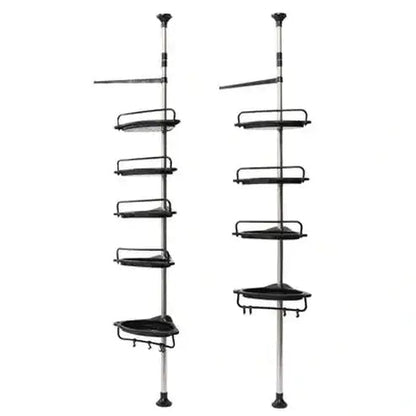 Shower Corner Adjustable Shelves with Tension Pole