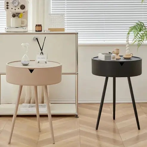 Small Round Side Table for Living Room and Bedside