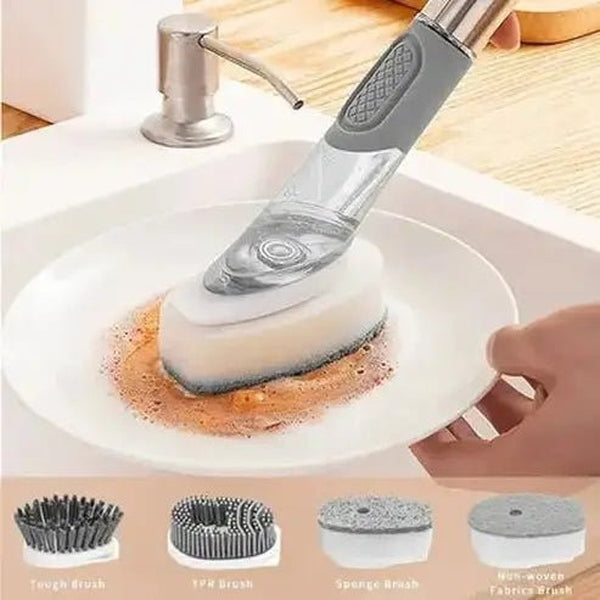 Soap Dispensing Brush with 4 Replacement Heads