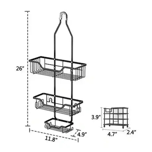 Space-Saving Bathroom Organizer Shower Storage Rack