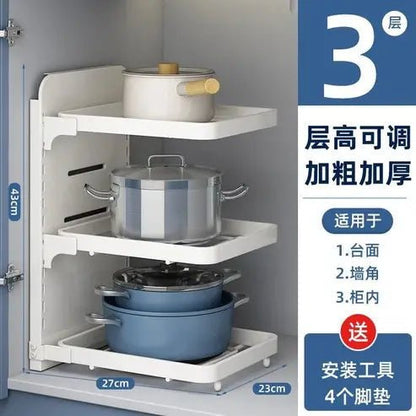 Stackable Kitchen Pot Storage Rack