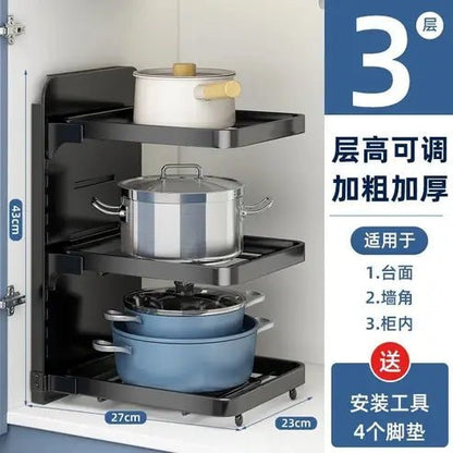 Stackable Kitchen Pot Storage Rack