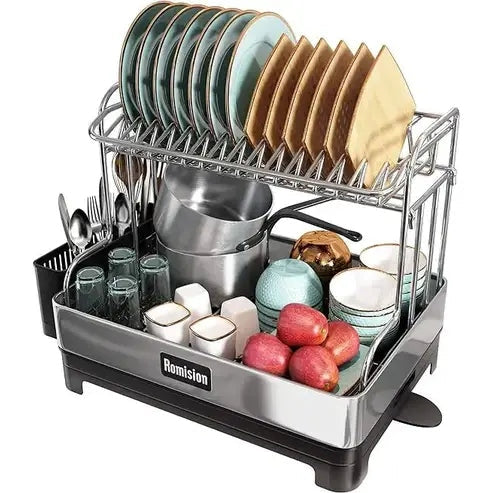 Stainless Steel 2-Tier Dish Drying Rack