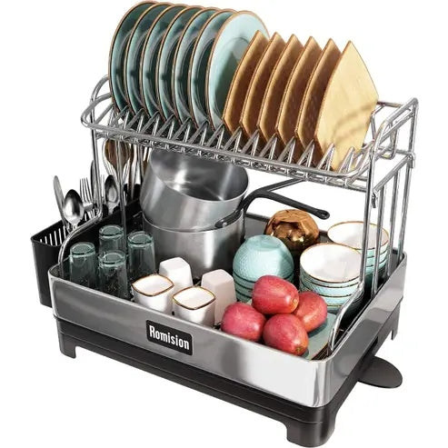 Stainless Steel 2-Tier Dish Drying Rack