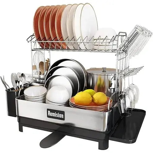 Stainless Steel 2-Tier Dish Drying Rack