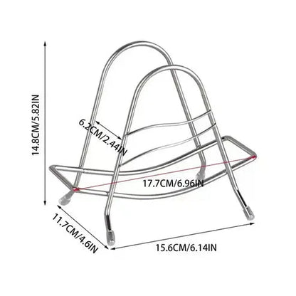 Stainless Steel Cutting Board Rack: Kitchen Tabletop Pot Lid Holder