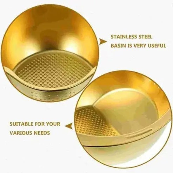 Stainless Steel Fruit Strainer Washing Bowl