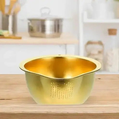 Stainless Steel Fruit Strainer Washing Bowl