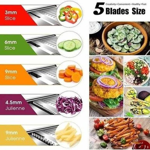 Stainless Steel Vegetable Slicer Adjustable Mandoline Slicer