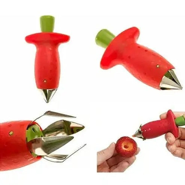 Strawberry Huller and Fruit Leaf Remover Gadget