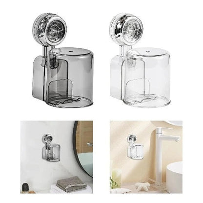 Suction Cup Toothbrush Holder: Nordic Design, Bathroom Organizer