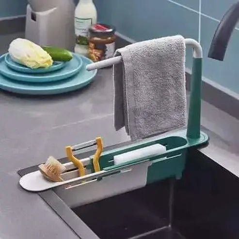 Telescopic Sink Rack Sponge Organizer