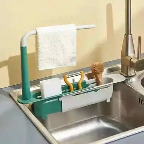 Telescopic Sink Rack Sponge Organizer