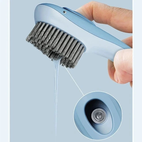 Tile Cleaning Brush With Soap Dispenser and Long Handle