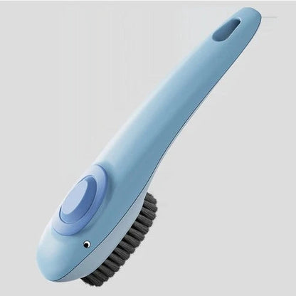 Tile Cleaning Brush With Soap Dispenser and Long Handle