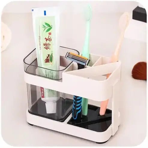 Toothbrush and Toothpaste Holder Set with Rinse Cups