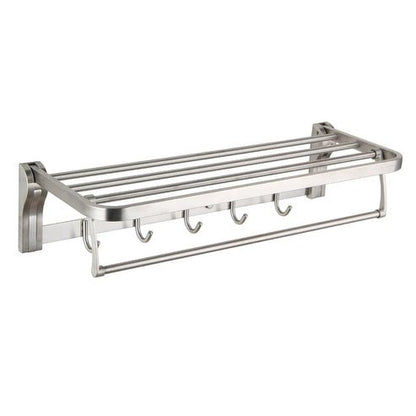 Towel Rack Shelf with Hooks