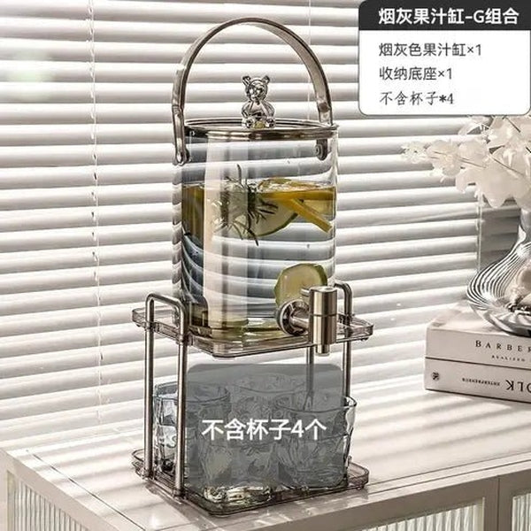 Transparent Beverage Dispenser with Lid for Home