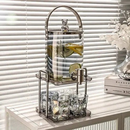 Transparent Beverage Dispenser with Lid for Home