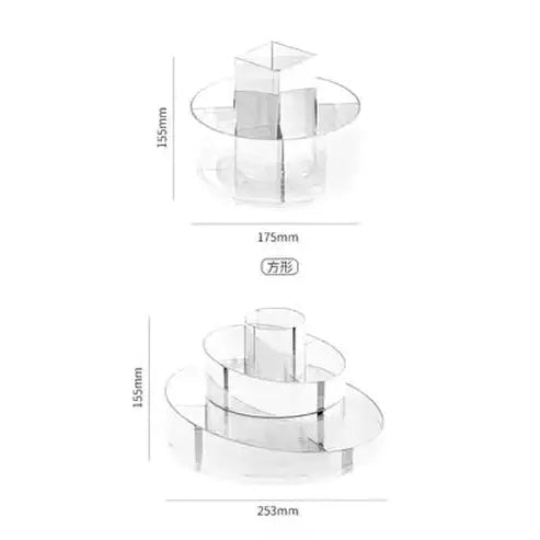 Transparent Makeup Flat Storage Rack