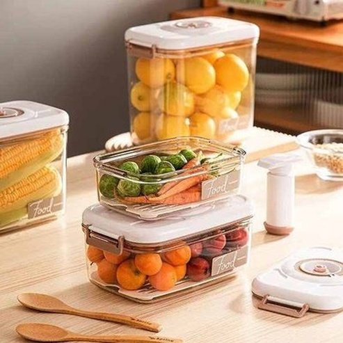 Vacuum sealed canister box refrigerator food storage