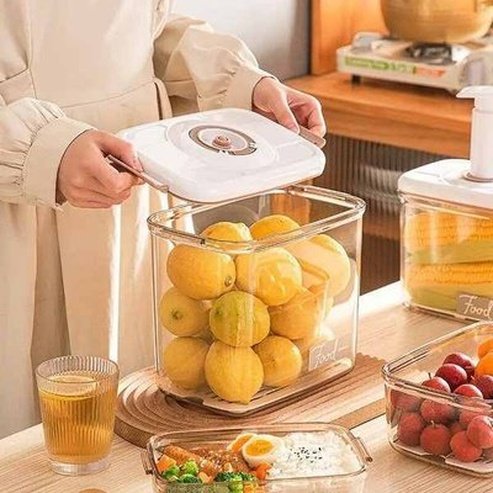 Vacuum sealed canister box refrigerator food storage