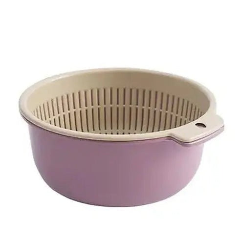 Versatile Double-Layered Drain Basket Colander Tool