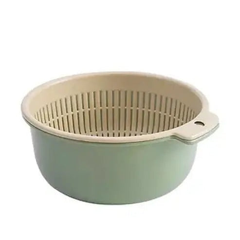 Versatile Double-Layered Drain Basket Colander Tool