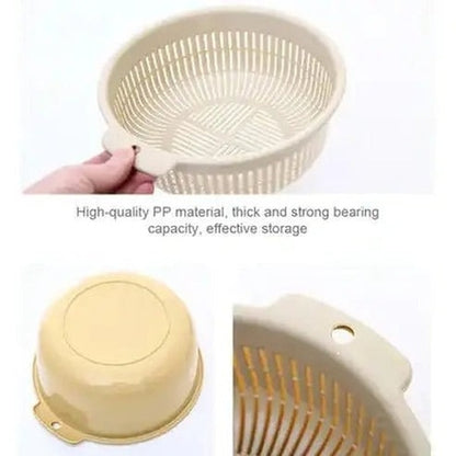 Versatile Double-Layered Drain Basket Colander Tool