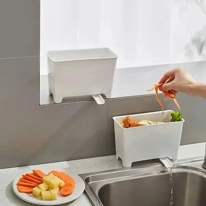 Versatile Drainable Trash Can with Sink Filter Shelf