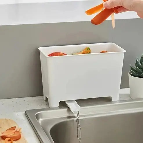 Versatile Drainable Trash Can with Sink Filter Shelf