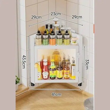 Wall-Mounted Kitchen Corner Dressing Shelf