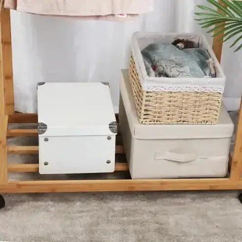 Wooden Coat Rack with Shoe Storage