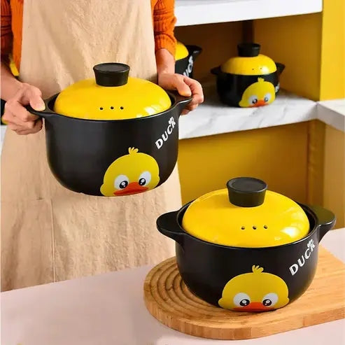 Yellow Duck Ceramic Casserole