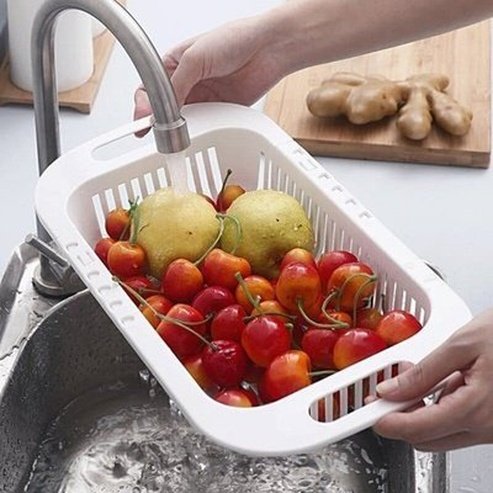 Create a luxurious kitchen experience with this Adjustable Sink Drainer Basket. Crafted from durable material with slim, height-adjustable legs, it allows you to strain and rinse food with ease, while its streamlined form adds a touch of sophistication to your home. A must-have for discerning chefs.