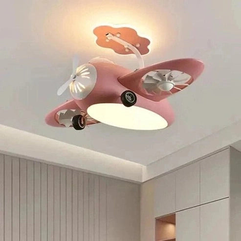 Nordic Style Variable Frequency Fan with Light for Bedroom & Children's Room