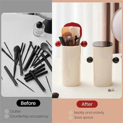 Automatic Lifting Makeup Brush Holder with 4 Slots