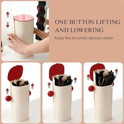 Automatic Lifting Makeup Brush Holder with 4 Slots