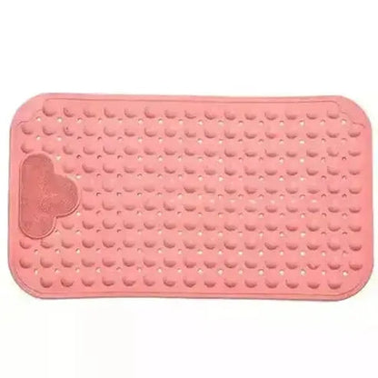 Rubber Shower Rug Bath Mats & Rugs Pink Non-Slip Rubber Bathtub Shower Rug – Dondepiso