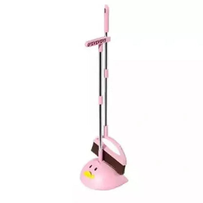 Cartoon Duck Broom Brooms Pink Home Cartoon Duck Broom Dustpan Set – Dondepiso