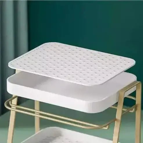 Metal Draining Tray Decorative Trays White Nordic Style Metal Decor Storage Tray · Dondepiso