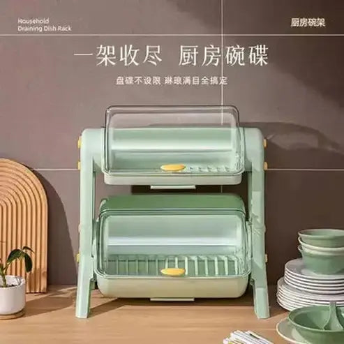 Dishes Storage Box Dish Racks & Drain Boards Dishes Storage Box with Transparent Lid · Dondepiso