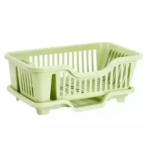 Foldable Heavy-Duty Plastic Dish Rack Kitchen Dish Drainer Home Tableware Storage Shelf Basket Sink Drying Organizer with Tray