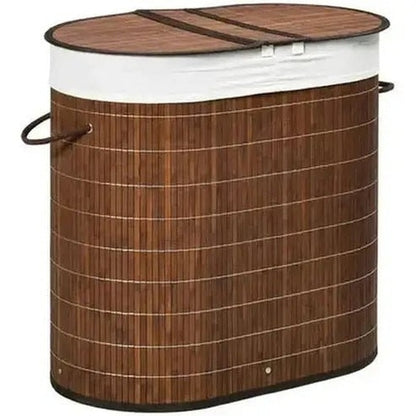 HOMCOM Bamboo Dirty Clothes Basket