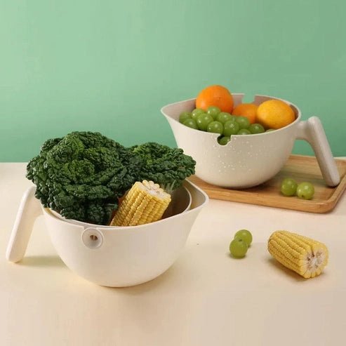 Dual-Layer Rotating Colander & Wash Bowl