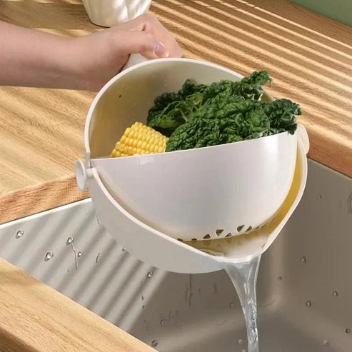 Dual-Layer Rotating Colander & Wash Bowl