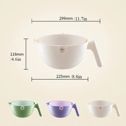 Dual-Layer Rotating Colander & Wash Bowl