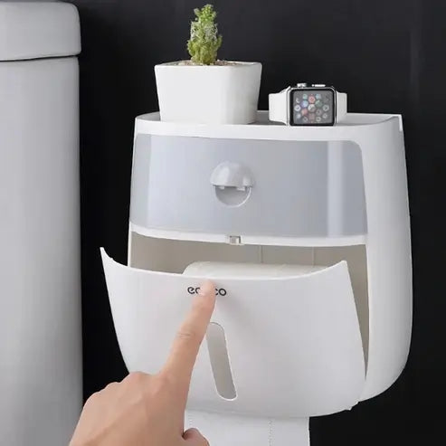 ecoco Double Layer Wall-Mounted Toilet Paper Holder