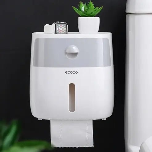 ecoco Double Layer Wall-Mounted Toilet Paper Holder